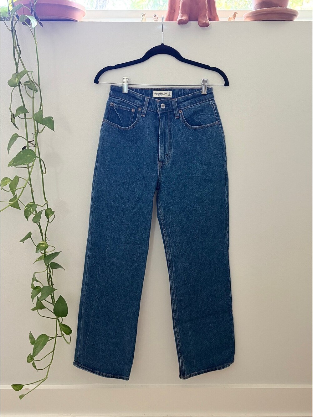 Abercrombie & Fitch 90s Relaxed Jean High Rise 26x28 Blue Medium Wash